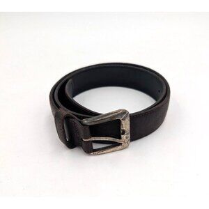 Maurices Women's Brown Leather Belt Size L - Up to 34" Waist - 1 3/8" Wide